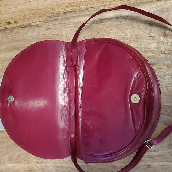 RARE Vintage Stuart Weitzman Leather Handbag Burgandy Floral Design - Picture 3 of 12